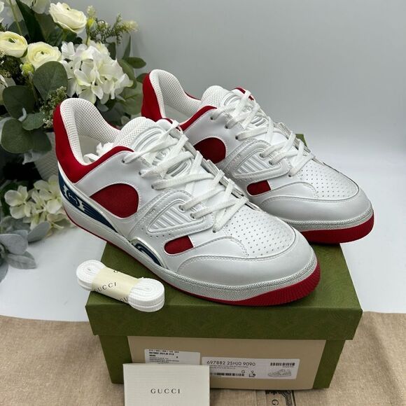 Men’s Gucci basket trainer sneakers size 9 made in Italy - Picture 1 of 10